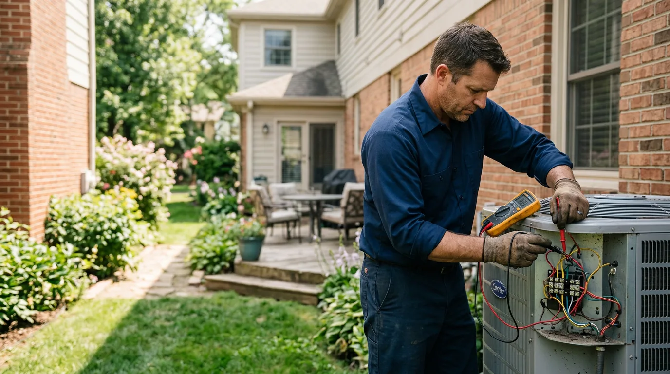 HVAC technician working near Easton, MA